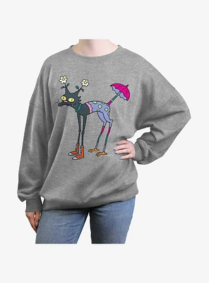 The Simpsons Mutant Snowball Womens Oversized Sweatshirt