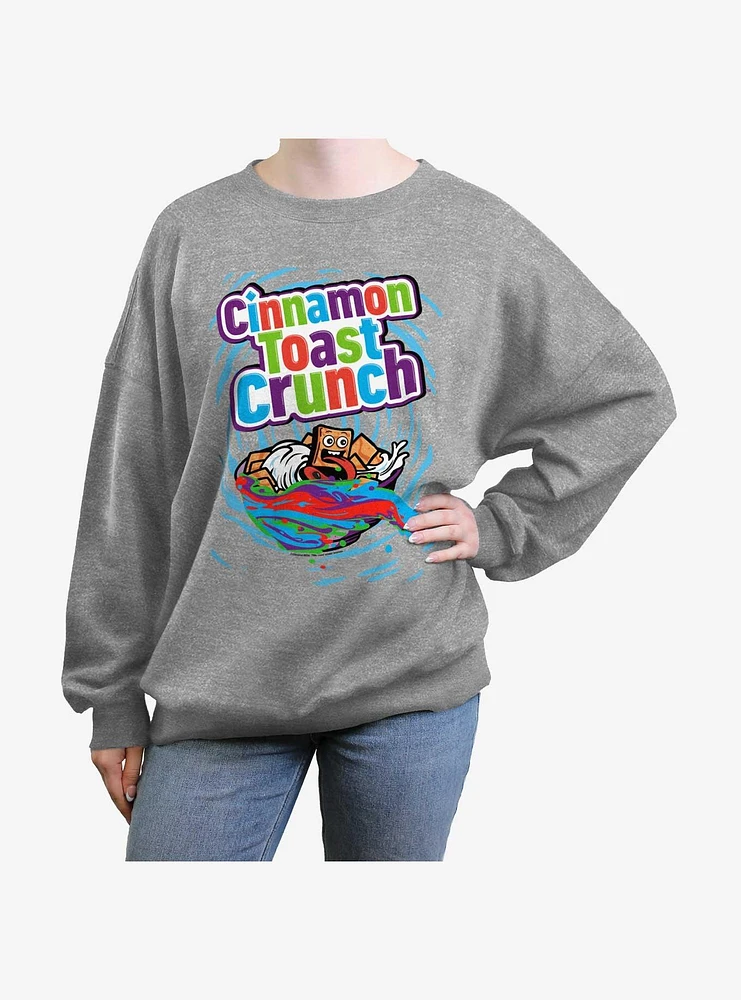 Cinnamon Toast Crunch Surf Womens Oversized Sweatshirt