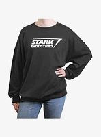 Marvel Iron Man Stark Industries Logo Womens Oversized Sweatshirt