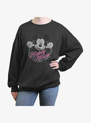 Disney Mickey Mouse The One And Only Womens Oversized Sweatshirt