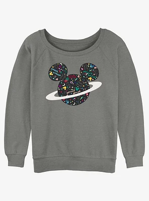 Disney Mickey Mouse Planet Girls Slouchy Sweatshirt