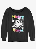 Disney Mickey Mouse one of a kind distressed Girls Slouchy Sweatshirt