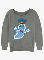 Boo Berries Portrait Girls Slouchy Sweatshirt