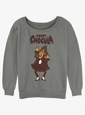 Count Chocula Portrait Girls Slouchy Sweatshirt