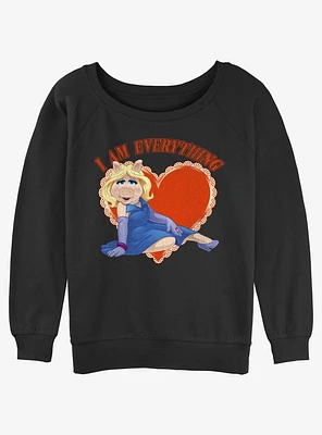 Disney The Muppets Miss Piggy I Am Everything Girls Slouchy Sweatshirt