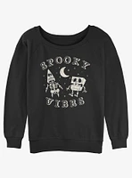 SpongeBob SquarePants Spooky Vibes Girls Slouchy Sweatshirt