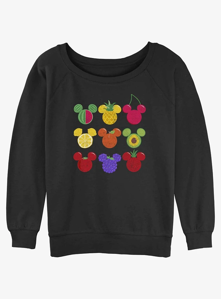 Disney Mickey Mouse Fruit Heads Girls Slouchy Sweatshirt