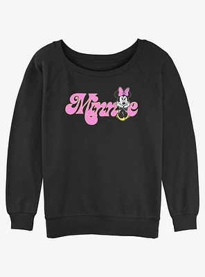 Disney Minnie Mouse Soft Pop Girls Slouchy Sweatshirt