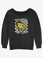 SpongeBob SquarePants Punk Krusty Krab Pizza Girls Slouchy Sweatshirt