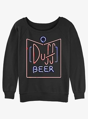 The Simpsons Duff Beer Girls Slouchy Sweatshirt