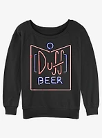 The Simpsons Duff Beer Girls Slouchy Sweatshirt