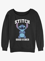 Disney Lilo & Stitch Good Vibes Girls Slouchy Sweatshirt
