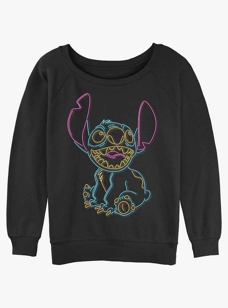 Disney Lilo & Stitch Color lines Girls Slouchy Sweatshirt