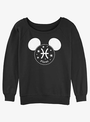 Disney Mickey Mouse Pisces Girls Slouchy Sweatshirt