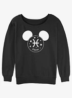 Disney Mickey Mouse Pisces Girls Slouchy Sweatshirt