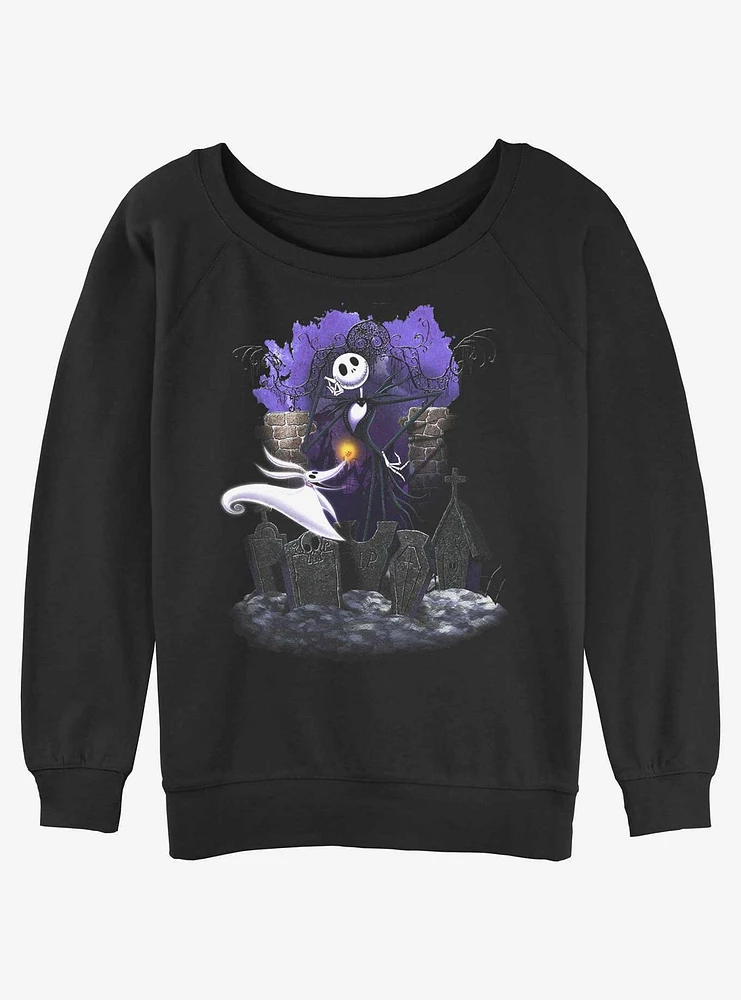 Disney Nightmare Before Christmas Graveyard Girls Slouchy Sweatshirt