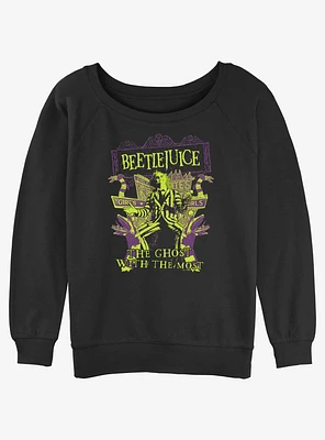 Beetlejuice Ghost With The Most Girls Slouchy Sweatshirt