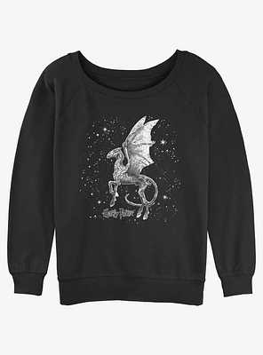 Harry Potter Thestral Moon Girls Slouchy Sweatshirt