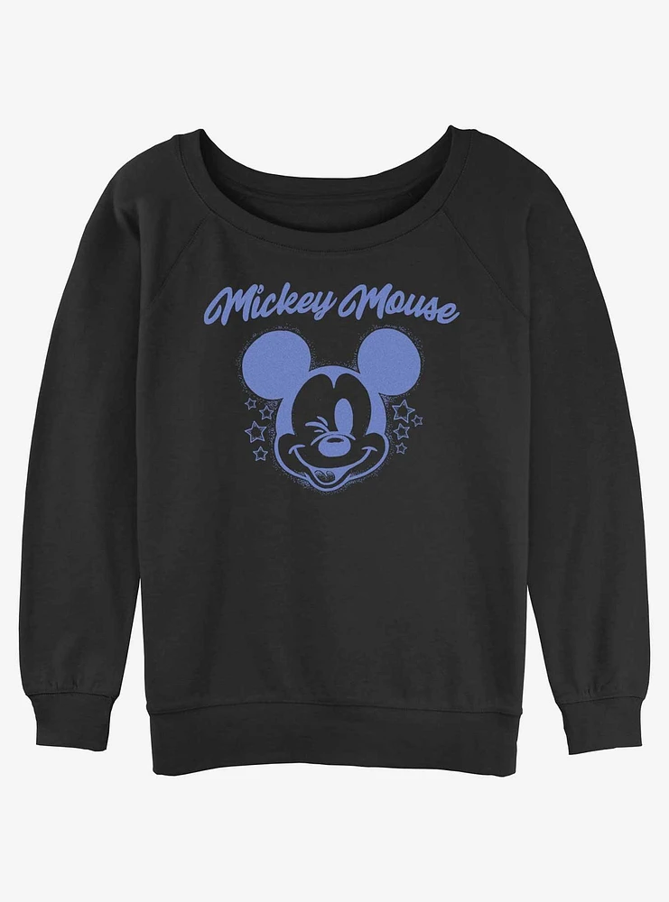 Disney Mickey Mouse Starry wink Girls Slouchy Sweatshirt