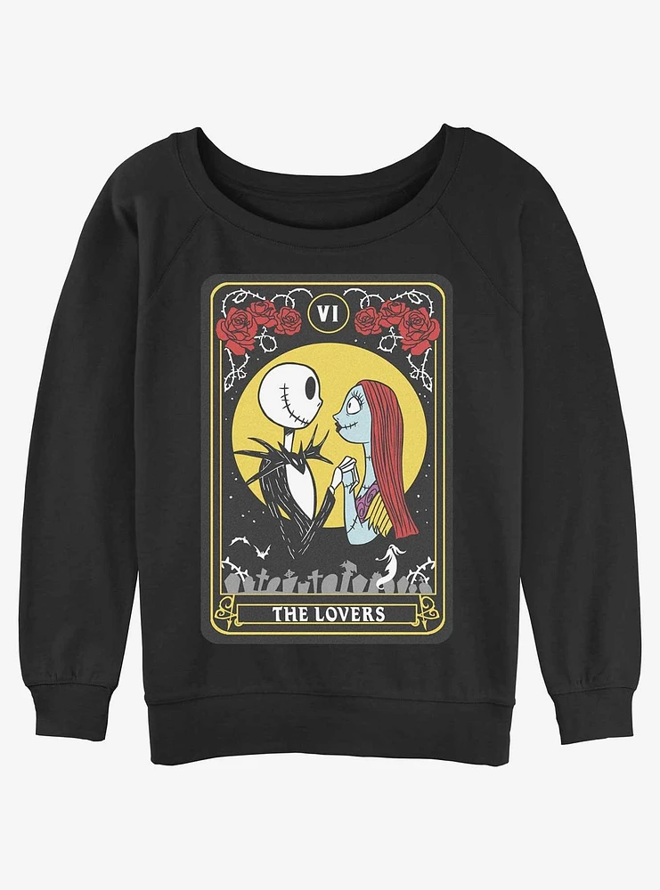 The Nightmare Before Christmas Jack & Sally Lovers Tarot Girls Slouchy Sweatshirt