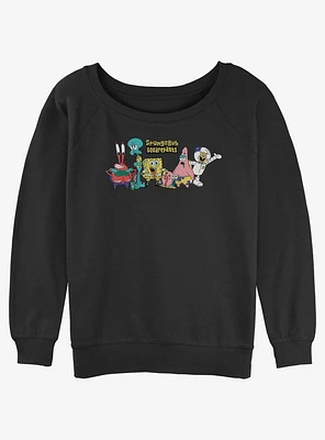 SpongeBob SquarePants Group Girls Slouchy Sweatshirt