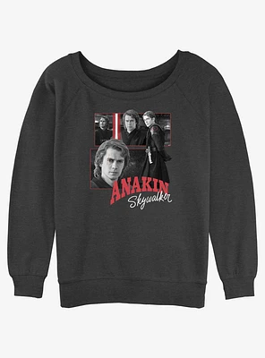 Star Wars Ahsoka Anakin Dark Side Girls Slouchy Sweatshirt