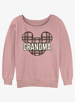 Disney Mickey Mouse Grandma pattern Girls Slouchy Sweatshirt