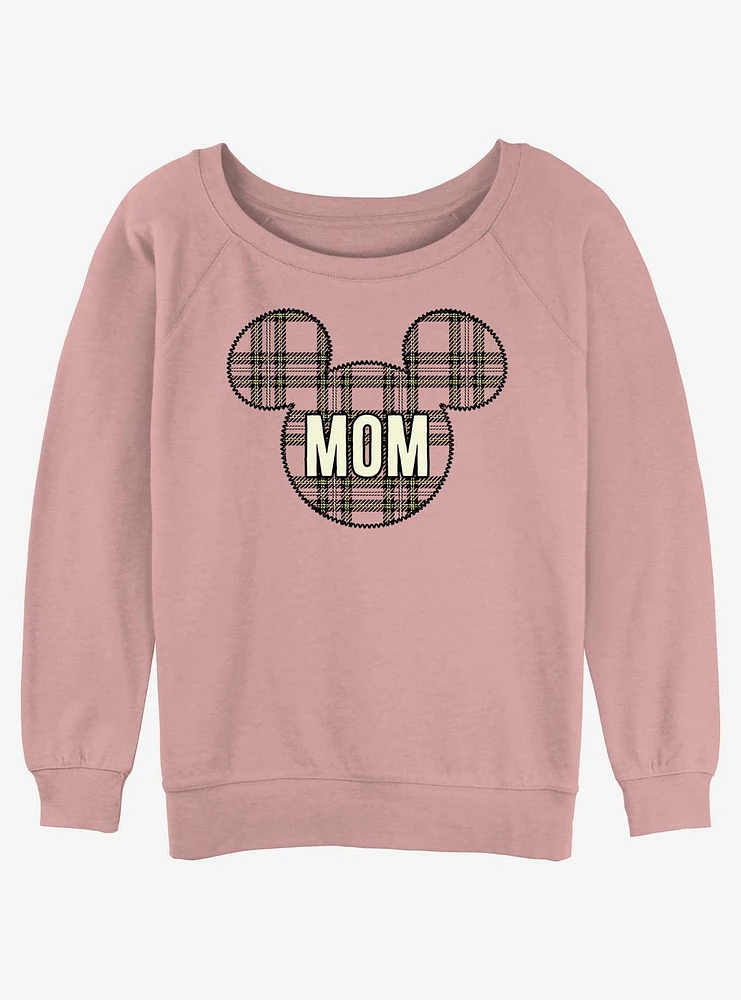 Disney Mickey Mouse Mom pattern Girls Slouchy Sweatshirt