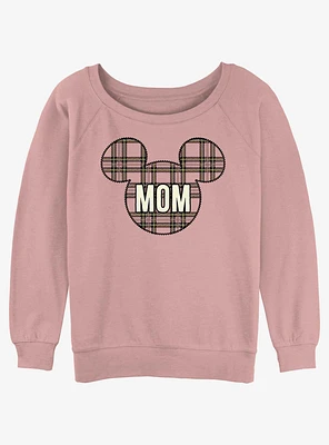 Disney Mickey Mouse Mom pattern Girls Slouchy Sweatshirt