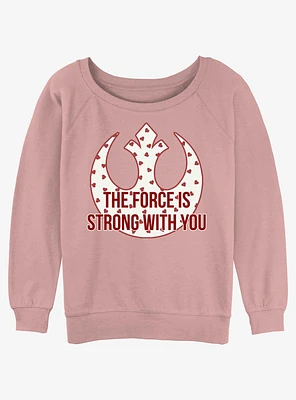 Star Wars Strong Heart Force Girls Slouchy Sweatshirt