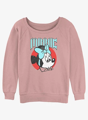 Disney minnie Mouse Grunge Girls Slouchy Sweatshirt