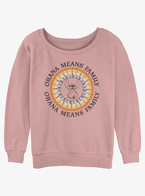 Disney Lilo & Stitch Ohana Sun Girls Slouchy Sweatshirt