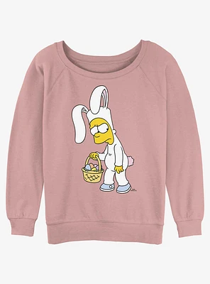 The Simpsons Bunny Bart Girls Slouchy Sweatshirt