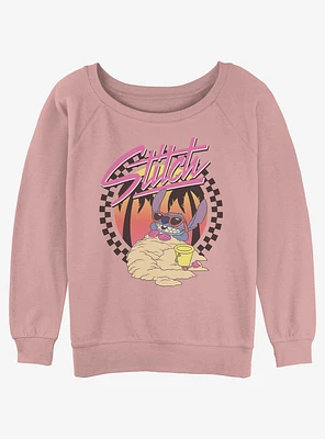 Disney Lilo & Stitch Cool Sunset Girls Slouchy Sweatshirt