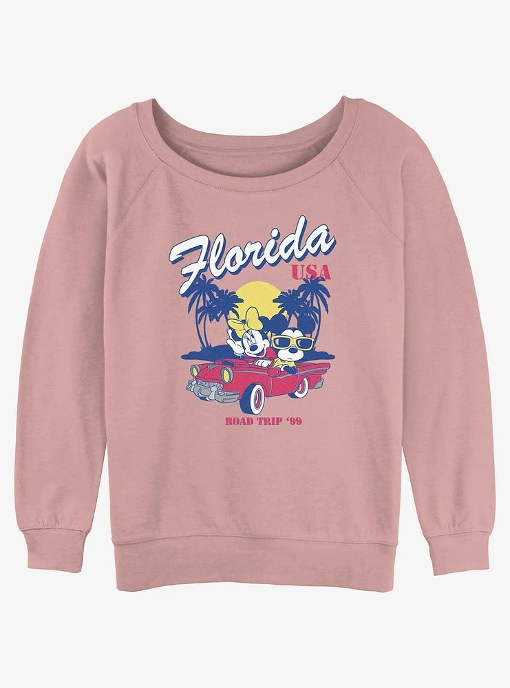 Disney Mickey Mouse & Minnie Road Trip Girls Slouchy Sweatshirt