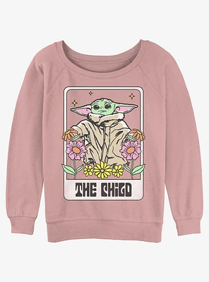 Star Wars The Mandalorian Child Tarot Girls Slouchy Sweatshirt