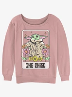 Star Wars The Mandalorian Child Tarot Girls Slouchy Sweatshirt