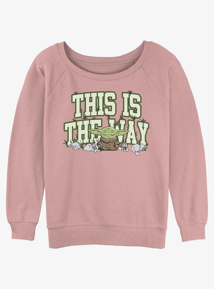 Star Wars The Mandalorian Meditation Is Way Girls Slouchy Sweatshirt