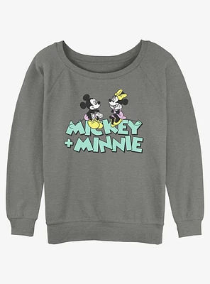 Disney Mickey Mouse Loves Minnie Girls Slouchy Sweatshirt