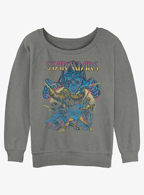 Star Wars Fight Against The Dark Side Girls Slouchy Sweatshirt