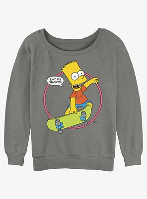 The Simpsons Eat My Shorts Girls Slouchy Sweatshirt