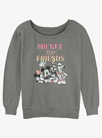 Disney Mickey Mouse & Friends Group Girls Slouchy Sweatshirt