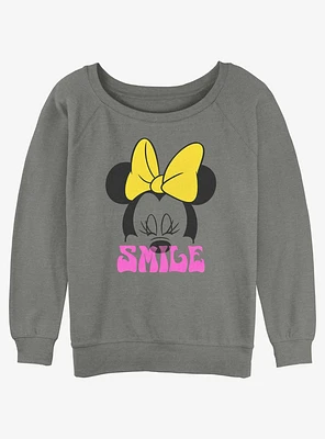 Disney Minnie Mouse Smile Girls Slouchy Sweatshirt