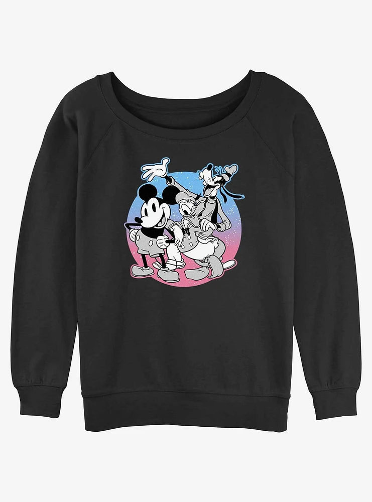 Disney Mickey Mouse & goofy dance Womens Slouchy Sweatshirt