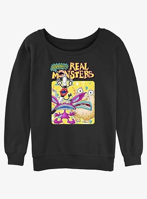 Aaahh! Real Monsters Portrait Womens Slouchy Sweatshirt