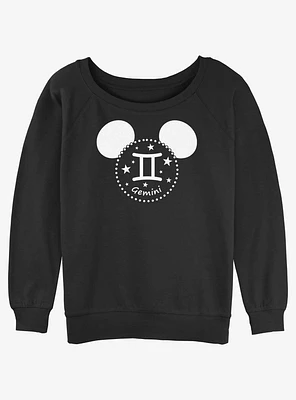 Disney Mickey Mouse Gemini Womens Slouchy Sweatshirt