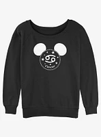 Disney Mickey mouse Cancer Womens Slouchy Sweatshirt