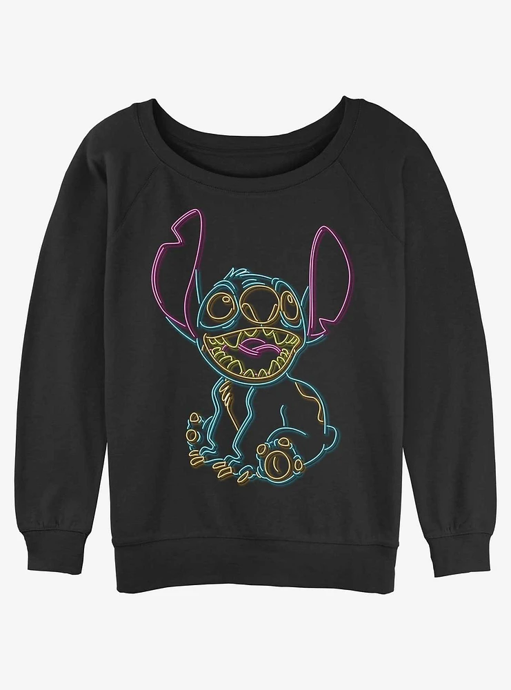 Disney Lilo & Stitch Color lines Womens Slouchy Sweatshirt