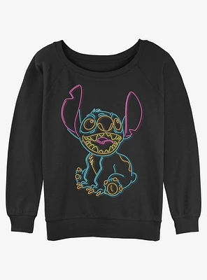 Disney Lilo & Stitch Color lines Womens Slouchy Sweatshirt