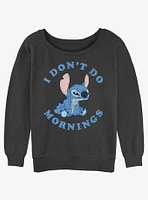 Disney Lilo & Stitch Don't Do Mornings Womens Slouchy Sweatshirt